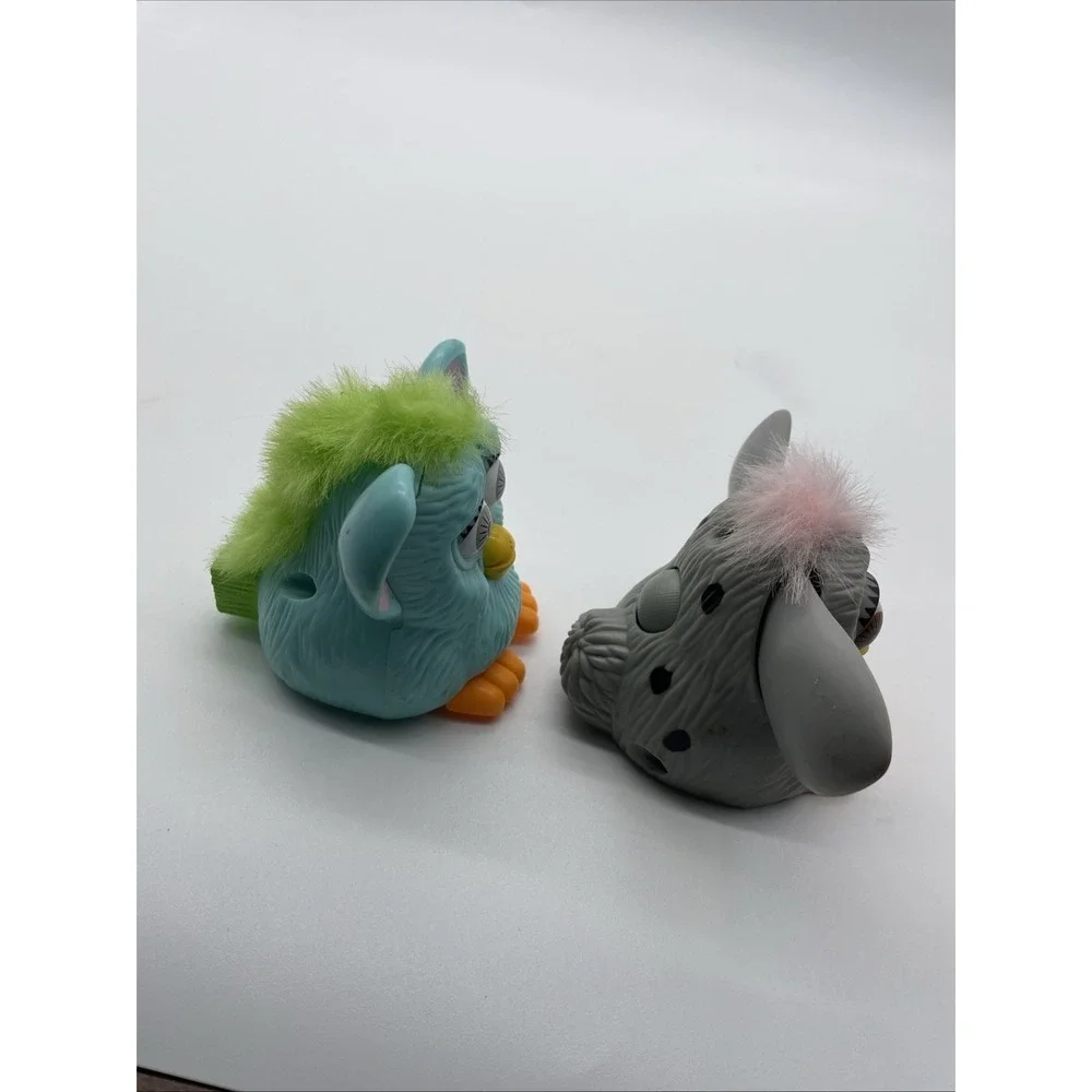 Vtg‎ 1998 McDonald's Blue & Green / Gray /pink Furby's Happy Meal Toy 90s Retro